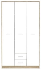 Ντουλάπα Τρίφυλλη Serenity 192-000019 118,5x54x196,5cm Sonoma-White Τρίφυλλη