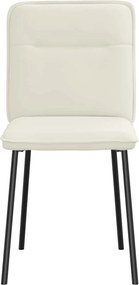 vidaXL Καρέκλες Τραπεζαρίας 6 τεμ. Κρεμ Βελούδινες