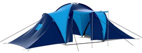 vidaXL Σκηνή Camping 9 Ατόμων Σκούρο Μπλε / Μπλε Υφασμάτινη