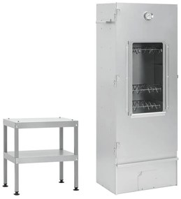 Φούρνος Μπάρμπεκιου με Τραπέζι από Γαλβανισμένο Ατσάλι