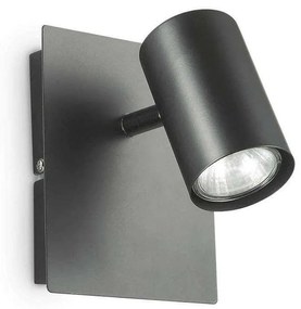 Φωτιστικό Τοίχου-Απλίκα Spot 115481 12x15x13cm 1xGU10 50W Black Ideal Lux