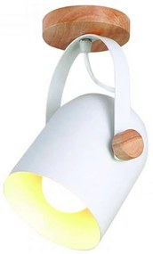 Φωτιστικό Οροφής - Σποτ 6133-1 11,5x22cm 1xΕ27 White Inlight Metal,Wood