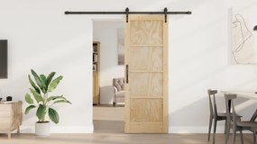 vidaXL Συρόμενη Πόρτα με Σετ Εξαρτημάτων 'ORKDAL' Στερεό Ξύλο Πεύκου
