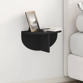 vidaXL Ράφι Τοίχου 2 pcs Μαύρο 38 x 19 x 19 εκ Επεξεργασμένο ξύλο