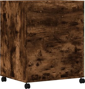 vidaXL Βάση Εκτυπωτή με Ρόδες Καπνιστή Δρυς 60 x 48 x 74 εκ.
