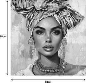 Πίνακας σε καμβά Turban Ι 3D Inart 80x3x80εκ