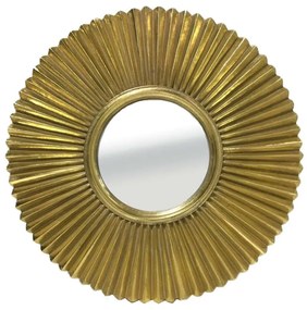 Καθρέπτης Τοίχου Sol 11-0286 50x50x3,5cm Gold-Antique Γυαλί,Polyresin
