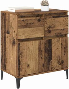 vidaXL Πλαϊνό γραφείο με συρτάρι Παλιό Ξύλο 60 x 35 x 70 cm