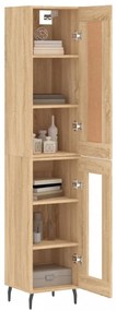 vidaXL Μπουφές Sonoma δρυς 34,5 x 34 x 180 εκ. από Επεξεργασμένο Ξύλο