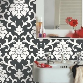 Αυτοκόλλητη Ταπετσαρία Black Damask Peel KAL.RMK9114