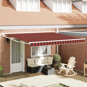 vidaXL Ανακλινόμενη Τέντα Πορτοκαλί και Καφέ 400x300 εκ.