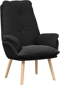 vidaXL Πολυθρόνα Μαύρο 69 x 74 x 93 εκ. Υφάσματος Sherpa