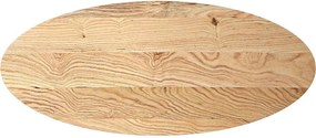 vidaXL Επιτραπέζια επιφάνεια 140x60x2 εκ. από Μασίφ Ξύλο Δρυός Οβάλ