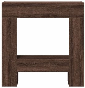 vidaXL Πλαίσιο Τζακιού Καφέ Δρυς 81x18x82 εκ. από Επεξ. Ξύλο