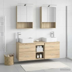 vidaXL Σετ Επίπλων Μπάνιου 5 pcs Sonoma Δρυς