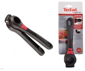 Πρέσα σκόρδου Tefal K2072614, 19,7 cm, Εύκολη απελευθέρωση, Αποσπώμενο πλέγμα, Μαύρο/κόκκινο