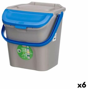 Σκουπίδια μπορεί να Stefanplast ECOWAY Μπλε Γκρι πολυπροπυλένιο 28 L Φορητό (x6)