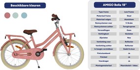 Bella 18 Inch 29 cm Girls Coaster Brake Salmon