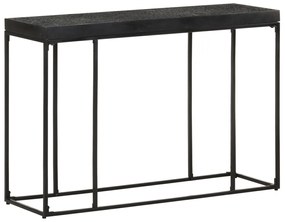 vidaXL Τραπέζι Κονσόλα Μαύρο 110x35x76 εκ. Μασίφ Ξύλο Ακακίας &amp; Μάνγκο