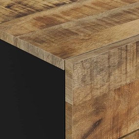 vidaXL Κομοδίνο 50x33x60 εκ. Μασίφ Ξύλο Μάνγκο &amp; Επεξεργασμένο Ξύλο