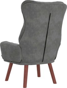 vidaXL Πολυθρόνα Σκούρο Γκρι 69 x 74 x 93 εκ. Βελούδο