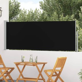 vidaXL Σκίαστρο Πλαϊνό Συρόμενο Βεράντας Μαύρο 100 x 300 εκ.