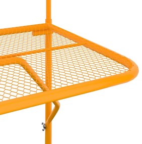 vidaXL Τραπέζι Μπαλκονιού Κίτρινο 60 x 40 εκ. από Ατσάλι