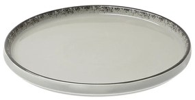 Πιάτο Ρηχό Πορσελάνινο Κάθετο Χείλος Pearl Grey 26cm - Estia