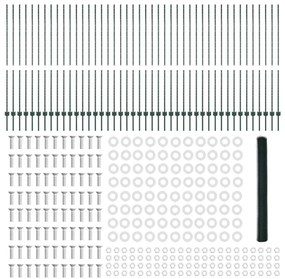 vidaXL Φράχτες  Posts 11 τμχ U-Channel Πράσινος 150 εκ Σίδερο