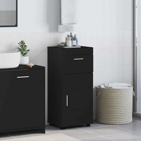 vidaXL Ντουλάπι Μπάνιου με αποθήκευση TULUM Μαύρο 37 x 31.5 x 82 εκ