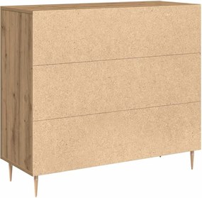 vidaXL Πλαϊνό γραφείο Artisan Oak 90 x 34 x 80 εκ. Επεξεργασμένο ξύλο