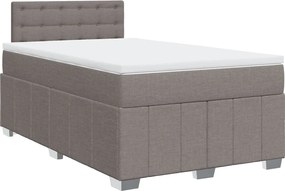 vidaXL Κρεβάτι Boxspring με Στρώμα Taupe 120x190 εκ. Υφασμάτινο