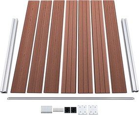 vidaXL Πάνελ Περίφραξης Καφέ 180 x 146 εκ. από WPC