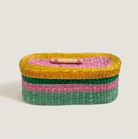 Stewehome Καλάθι από Tam Dao Cayiri Πολύχρωμο 40x15x16 cm