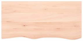 vidaXL Ράφι Τοίχου 100x50x(2-4) εκ. από Ακατέργαστο Μασίφ Ξύλο Δρυός