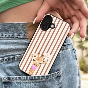 Θήκη Sonique Stripe Stories Series για Apple iPhone 12 mini Καφέ - Καμηλοπάρδαλη με Τσιχλόφουσκα