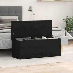 vidaXL Κουτί Αποθήκευσης Μαύρο Δρυς 102x35x35 εκ Επεξεργασμένο Ξύλο