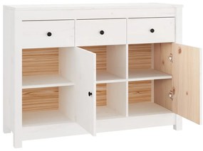 vidaXL Συρταριέρα Λευκή 100x35x74 εκ. από Μασίφ Ξύλο Πεύκου