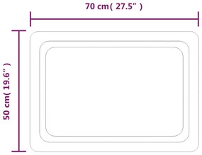 vidaXL Καθρέφτης Μπάνιου με LED 50 x 70 εκ.