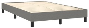 vidaXL Κρεβάτι Boxspring με Στρώμα Σκούρο Γκρι 120x200 εκ. Υφασμάτινο