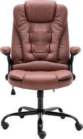 vidaXL Πολυθρόνα Γραφείου Ανοιχτό Καφέ από Γνήσιο Δέρμα