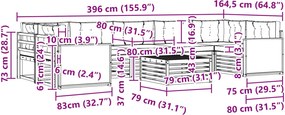 vidaXL Σειρά Καναπέ Εξωτερικού 8 pcs Φυσικό και Μπεζ