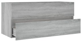 vidaXL Ντουλάπι Νιπτήρα Γκρι Sonoma 100x38,5x45 εκ. Επεξεργασμένο Ξύλο