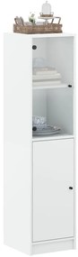 vidaXL Ντουλάπι Λευκό 35x37x142 εκ. με Γυάλινες Πόρτες