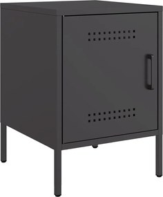 VidaXL Κομοδίνο Μαύρο 36x39x50,5 εκ. από Χάλυβα