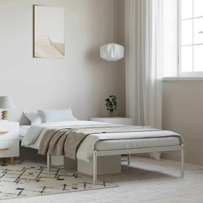 vidaXL Πλαίσιο Κρεβατιού Λευκό 100 x 190 εκ. Μεταλλικό