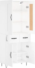 vidaXL Ντουλάπι Λευκό 69,5x34x180 εκ. από Επεξεργασμένο Ξύλο