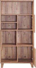 Βιβλιοθήκη PWF-0181-7 σε χρώμα πεύκου 80x36x155εκ