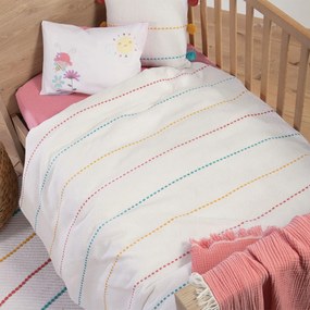 Κουβερτόριο Αγκαλιάς (80x110) Nef-Nef Homeware Life Line Coral/Yellow