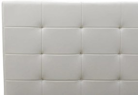 Κρεβάτι Roi διπλό 160x200 PU λευκό ματ + αποθηκευτικό χώρο 172x218x109 εκ.